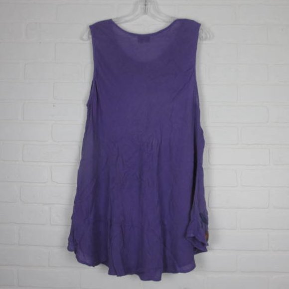 Shiva Fashions Purple Butterfly Tunic Length Tank Top Size Med/Large - Picture 5 of 8